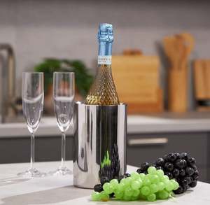 Heavy Quantity Supplied Stainless Steel Double Wall Wine <b>Bucket</b> Without Lid Keeping Beverages <b>Drinks</b> Can Cold For Long - Product Image 3