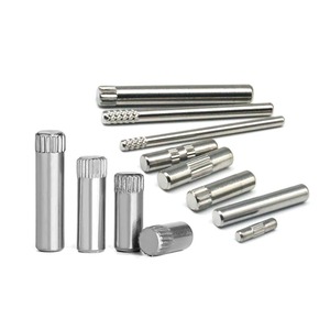 Pasador de localización cilíndrico hueco de metal, acero inoxidable, aluminio, acero al carbono, pasador de localización roscado con eje, pasador de localización moleteado de diamante - Product Image 1