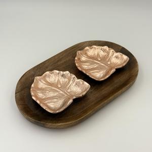 Bols à fruits secs en aluminium avec plateau, finition cuivre, logo et couleur personnalisés pour la maison, l'hôtel, le restaurant et les mariages - Product Image 4