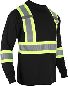 Camisa de Trabajo de Alta Visibilidad de Manga Larga 100% Poliéster de Alta Calidad, Camisa de Seguridad Reflectante de Alta Visibilidad para Hombre - Product Image 5