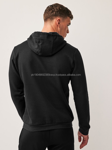 Unisex <b>Plain</b> <b>Hoodie</b> Pockets and Drawstring <b>Hoodie</b> Thick Fleece Casual <b>Hoodie</b> for <b>Men</b> and Women Winter Wear In <b>Black</b> Color - Product Image 2