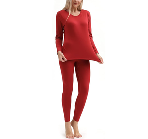 ชุดลองจอห์นแขนยาวของผู้หญิงชุดชั้นในให้ความอบอุ่นในฤดูหนาวชุดเสื้อผ้าชั้นในแขนยาวผ้าถักยืดปานกลางระบายอากาศได้ดีจาก BD - Product Image 3