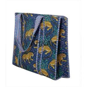 Sac fourre-tout matelassé fait main indien personnalisé de haute qualité en coton vintage imprimé d'animaux bohème pour femmes, sac à bandoulière pour le shopping - Product Image 5