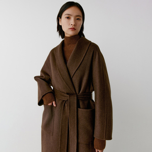 Melhor Qualidade Custom Inverno Solto Reciclado Windbreak Long Ladies Wool Coat <span class=keywords><strong>Fox</strong></span> <span class=keywords><strong>Fur</strong></span> - Product Image 5