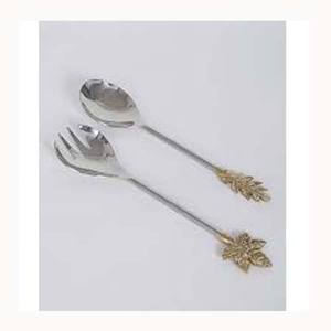 Increíbles utensilios reutilizables para restaurante, juego de cubiertos de Metal, regalo de boda con mango de ramita curvada ramificada de Metal chapado en oro - Product Image 6