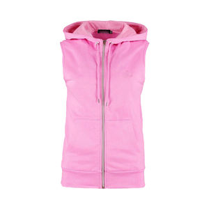 Sweat à capuche d'automne sans manches pour femmes Fit Cropped Top Zipper Logo personnalisé brodé respirant coton Design col à capuche Badge - Product Image 1