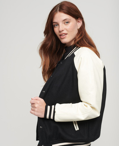 Factory Manufacturer Low Price Female Fashion Varsity <b>Jackets</b> Casual Streetwear Warm Winter Bomber Varsity <b>Jackets</b> - Product Image 2