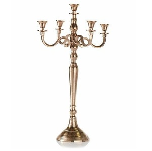 Candélabre en métal plaqué or à 5 bras, fait main, écologique, décoration d'intérieur pour Noël, taille personnalisable, finition de haute qualité - Product Image 6
