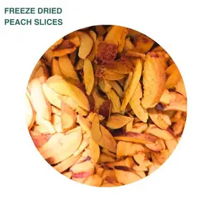 Made In Italy Bulk Wholesale Nutrient Natural Crunchy Healthy Snack Freeze Dried Peach Slices
