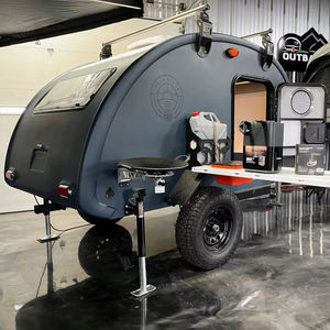 Mejor Ligero Plegable Impermeable Mini Teardrop Camper Remolque para Off-Road Family Camping y RV Autocaravanas Caravana - Product Image 5