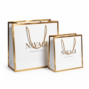 Vietnam Wholesale Customized Screen Printed Luxury Clothing <b>Gift</b> Cardboard Coated Paper Bag Hand Length <b>Ribbon</b> Recycled Custom - Product Image 3