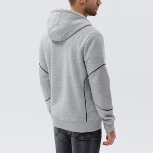 Meilleures ventes de sweats à capuche de sport d'hiver coupe ajustée pour hommes vêtements de ville de haute qualité avec col d'hiver sweats à capuche pour hommes de couleur unie en bas quantité minimale de commande - Product Image 2