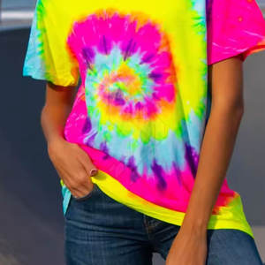 T-shirt décontracté à manches courtes pour femmes 100% coton mélangé tissu tricoté écologique pour les tenues quotidiennes d'été - Product Image 5