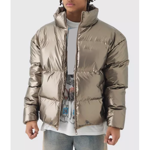 Veste parka d'hiver formelle unisexe à revêtement épais, style tendance, réversible, imperméable, à capuche, fermeture éclair, en polyester - Product Image 4