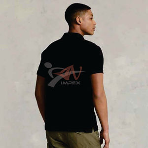 <b>Men's</b> High Quality Custom Printing Logo for <b>Shirt</b> with <b>Ruffle</b> Design Short Sleeve 220g Canvas Flexible Material - Product Image 2