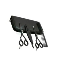 Peralatan Pangkas Rambut Profesional Gagang Keramik Bilah Baja Tahan Karat Gunting Penipis 32 Gigi untuk Tangan Kanan Set Sisir Garansi 3 Tahun