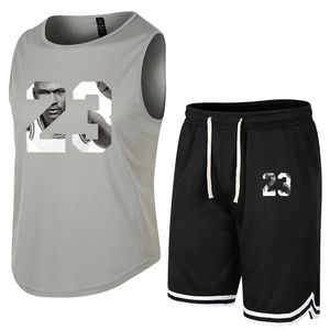 Wholesale Custom Summer New Arrival Polyester Jogging Sportswear Gym Tracksuit and Short 2 Piece Shorts <b>Men</b> T Shirt <b>Set</b> - Product Image 5