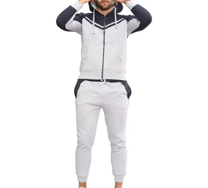 Venta caliente Sweat Suit 2 piezas personalizado Unisex Sport Jogging trajes lisos hombres al por mayor deporte personalizado Jogging Wear chándales conjunto - Product Image 1