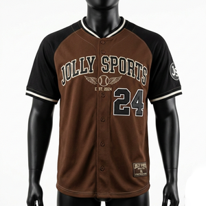 Camiseta de Béisbol para Hombre, 100% Algodón, Corte Holgado, Malla de Poliéster de Secado Rápido, Negra con Rayas Blancas, Logotipo Bordado en Tela Tackle Twill - Product Image 5