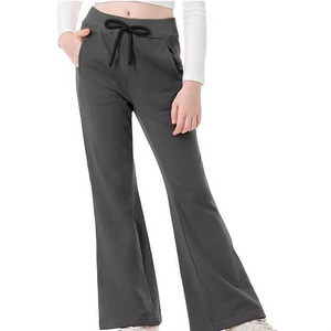 <b>Women</b> Regular Fit Straight Leg <b>Sweatpants</b> Soft Fleece Warm Winter Comfort Stretchy Waistband Trendy Casual Lounge Lace Flat - Product Image 4