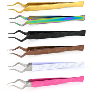 <b>Top</b> Ranking New Isolation Tweezers eyelash tweezer set lash extension tweezer Stainless Steel <b>Top</b> Trending tool with Precise Tip - Product Image 4