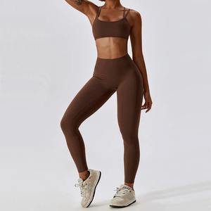 Conjunto de ropa de gimnasio sin costuras para yoga, ropa deportiva, trajes de yoga para mujer, chaqueta de manga larga para fitness, chándales, Sujetador deportivo, conjunto de mallas para gimnasio - Product Image 1