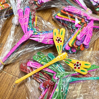 Libellule en bambou peinte de qualité supérieure, écologique, pour jeu d'équilibre pour enfants, décoration de vacances et cadeau, disponible en plusieurs couleurs