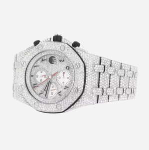 Montre de luxe avec testeur de diamants, personnalisée, en moissanite, couleur D, VVS, sertie de pierres, mouvement à quartz analogique ETA, style hip-hop pour hommes - Product Image 2