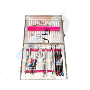 Kit de microextracción dental de ortodoncia, instrumentos manuales atraumáticos con elevador de revestimiento negro para cirugía bucal - Product Image 1