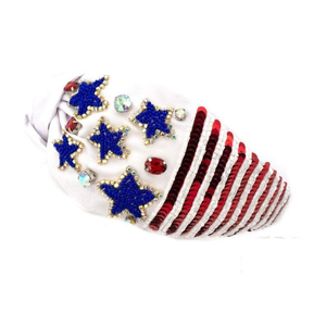 Fashion Statement Hairbands with Seed Beads and Thread Work Embroidery Crystal Rhinestone Top Beaded <b>Hairband</b> - Product Image 3