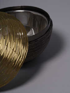 Dernière arrivée casserole en or noir casserole de luxe de meilleure qualité faite à la main forme ronde pour le réchauffement de la fête servant une marmite - Product Image 2