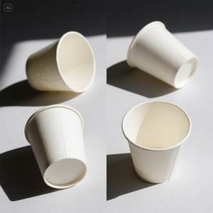 Vasos de papel resistentes de 9 oz, paquete de 50, Marrón ecológico - Product Image 2