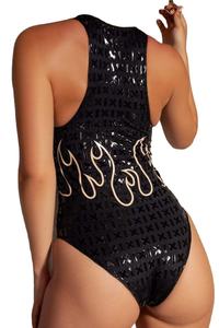SHEMAX <b>POLE</b> <b>DANCE</b> SILICONE BODYSUIT BLACK - Product Image 2
