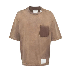 T-shirts pour hommes en coton 100% respirant, à séchage rapide, légers, de qualité supérieure, tendance estivale, streetwear, délavés à l'acide - Product Image 1