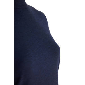 Blusa de Punto Azul Marino con Cuello Redondo para Mujer, Ropa Casual de Oficina - Product Image 2