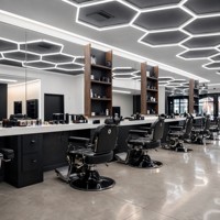 Système LED modulaire moderne pour barbier, choix du styliste, éclairage décoratif pour l'intérieur du salon - 3
