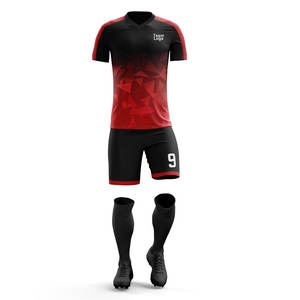 Uniformes de football professionnels légers à séchage rapide, maillots de football par sublimation, manches courtes, vêtements d'entraînement - Product Image 1