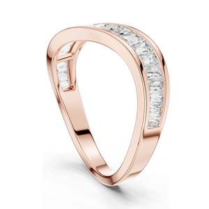 Anillo de Diamantes de Laboratorio con Corte Princesa de 0.819 CT para Mujer, Claridad VVS-VS EF, Oro de 18K, 14K, 10K y Plata 925, Color Rosa - Product Image 4