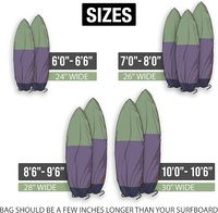 Sac de planche de surf en toile personnalisé avec housse en PVC Outils et accessoires de surf aquatiques sur le thème des lacs et des rivières