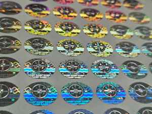 Etiqueta de Seguridad Holográfica Personalizable, Ovalada, Plateada, Anti-falsificación, Impermeable, a Prueba de Manipulación, para Marcas de Embalaje - Product Image 2