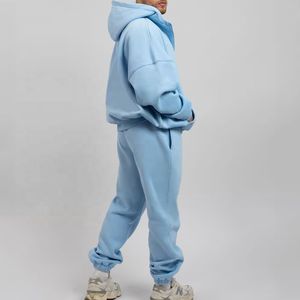 Nuevo Chándal Informal con Capucha para Invierno, Unisex, 100% Algodón, Felpa, Cremallera Completa, Cortavientos, Transpirable, con Dos Bolsillos Laterales, por RSW - Product Image 5