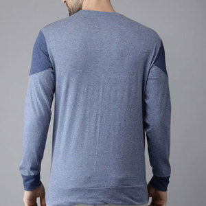 Men's Exceptionally Comfortable <b>Henley</b> T-<b>Shirt</b> Buttery Soft 100% Cotton Knitted Print Custom Logo Regular Fit Long Sleeve - Product Image 4