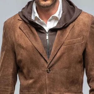 Manteau en daim pour homme avec tissu en laine, écologique et respirant, coupe confortable pour le streetwear urbain et les voyages - Product Image 6