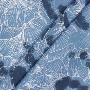 Fabricante mayorista indio de productos textiles para el hogar de Mantel Diseño de impresión en color azul 150X220 cm 210gsm - Product Image 3