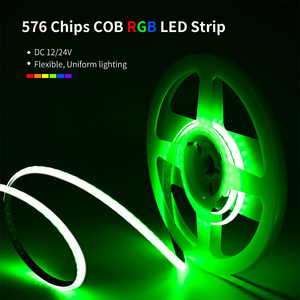 12V 24V RGB cho <span class=keywords><strong>LED</strong></span> COB dải ánh sáng trong nhà linh hoạt chiếu sáng tự dính 576 đèn nhà ánh sáng dây 5m chiều dài - Product Image 4