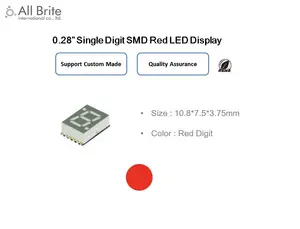 0.28 polegada único dígito tamanho pequeno 7 segmento 7 segmento smd display led número