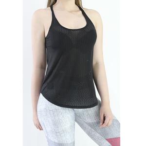 Camiseta sin mangas de LICRA marrón para mujer Top corto de moda con decoración de estampado transpirable Tela de punto de longitud corta de BD - Product Image 1