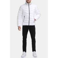 Veste matelassée en toile à capuche pour homme de haute qualité, imperméable, coupe-vent, respirante, hiver, logo personnalisé, tailles personnalisées, devant