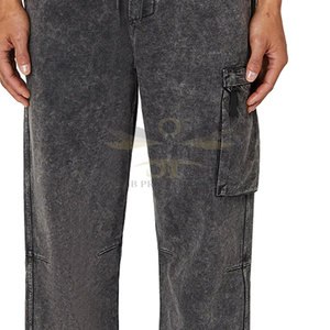 Pantalon de survêtement pour hommes de couleur unie délavé à l'acide pantalon de survêtement à séchage rapide de qualité supérieure - Product Image 4