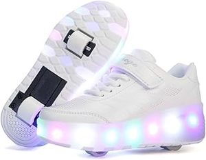 Chaussures à roulettes pour enfants, à chargement USB, pour fitness de base, sports de plein air et freestyle, avec tige synthétique, couleurs réglables et lumières - Product Image 1